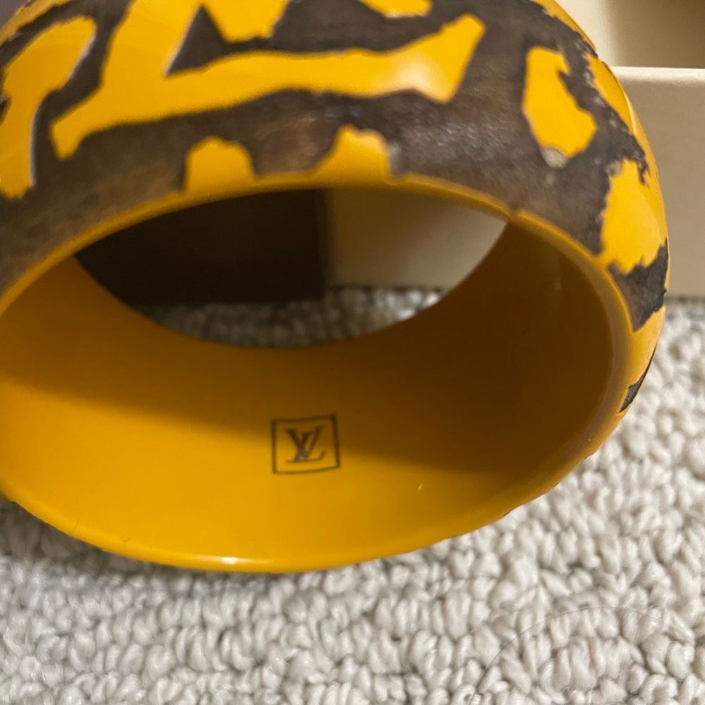 Louis Vuitton Bold Yellow and Brown Bangle - Picture 3 of 4